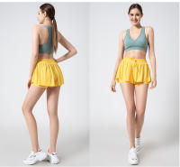 Nuevos pantalones cortos para mujer, faldas de cintura alta, pantalones cortos transpirables para el sudor, pantalones de seguridad de verano, faldas deportivas para mujer, pantalones cortos de Yoga para gimnasio, ropa deportiva - details 27