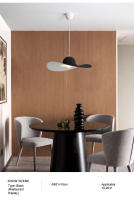 TOMAX Lámpara de araña de fieltro con sombrero de paja italiano de diseñador nórdico: lámpara colgante moderna para restaurante, dormitorio minimalista y accesorio de ventana boutique con (garantía de 1 año) - details 8