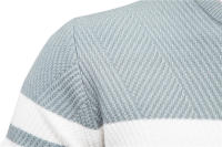 Nueva Suéter De Otoño Para Hombre Con Cuello Redondo Y Mangas Largas Patchwork Caliente Y Delgado Moda Casual Ropa De Hombre - details 12