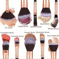 10 Pcs Pinceles De Maquillaje Premium Sintéticos Diseñados Para Fundamento Blending Polvo Rouge Correctores Sombras De Ojos - details 5