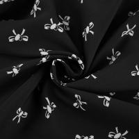Vestido largo de estilo francés con estampado floral, pequeño, negro, otoño, nuevo, manga corta, cintura con abertura, corte en A - details 28