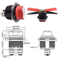 Interruptor de desconexión de batería de automóvil de 200A Interruptor aislador de corte maestro de batería de 12V-24V Interruptores de batería de encendido y apagado para marinos - details 4