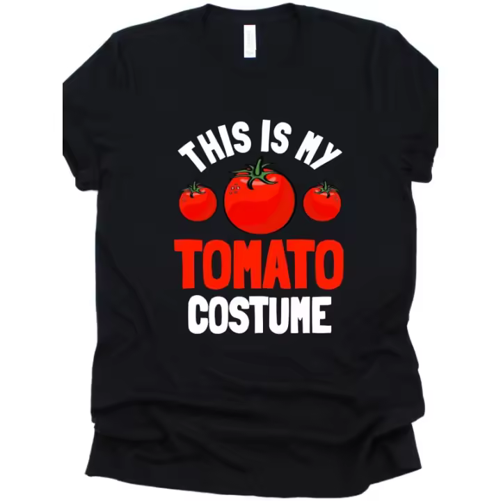 Camiseta con estampado de tomate 100% algodón, camiseta informal de manga corta con cuello redondo para hombre y mujer, con estampado de tomate rojo, para adultos, ropa vegetal comestible para todas las estaciones. - 1