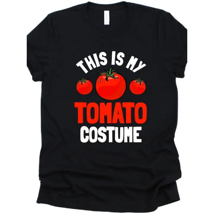 Camiseta con estampado de tomate 100% algodón, camiseta informal de manga corta con cuello redondo para hombre y mujer, con estampado de tomate rojo, para adultos, ropa vegetal comestible para todas las estaciones. - 1