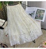Falda Floral Bordada para Mujer Material de Algodón Certificado CE - details 17