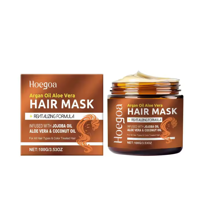 La hidratación HOEGOA mejora la textura seca y encrespada, nutre con brillo natural y suaviza la película para el cuidado del cabello - 1