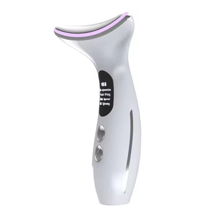 Masajeador de Luz Colorida EMS Instrumento de Masaje de Cuello con Vibración - 1