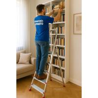 Escalera de Aluminio, Multiusos, Antideslizante, Ligera y Resistente, Escalera Doméstica, Fácil Transporte (4 peldaños) - details 18