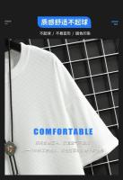 Traje De Verano Para Hombre Con Estampado De Waffle Conjunto Casual De Camiseta Y Shorts Color Sólido Talla Grande - details 25
