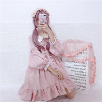 Lencería Lolita para mujer estilo Haruku japonés con volantes y mangas largas vestido de muñeca informal con cintura imperio talla - details 21