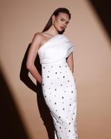 Elegante Vestido de Vendaje con Hombro Inclinado Diseño Distintivo de Alta Moda Francesa - details 13
