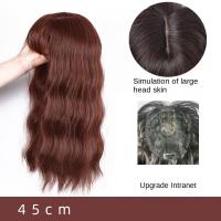 Flequillo de aire 3D, pieza superior de pelo sintético, flequillo falso Natural, rizos, flequillo francés, Clip en Clourse, bloque de extensión de cabello, uso diario - details 3