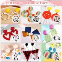Kit DE FABRICACIÓN de pendientes de arcilla polimérica, cortadores de acero inoxidable, molde hecho a mano, herramienta de cerámica, bricolaje, artesanía de cerámica, suministros de joyería de diseñador - details 4