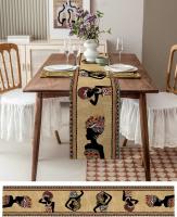 Manteles de Mesa de Lino Boho Étnico Pañuelo de Mesa de Comedor de Granja para Fiesta de Navidad - details 2