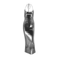 Vestidos de Verano para Mujer Ropa de Baile con Lazos Vestido Largo Sexy con Espalda Descubierta y Cuello Halter Ropa Ajustada Suave con Hombros Descubiertos para Mujer - details 13