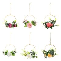Decoración de fondo para el hogar, decoración de pared, flor de Rosa Artificial, aro Floral, ventana, puerta, colgante, guirnalda nupcial - details 4