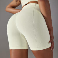 Hamidou-pantalones cortos deportivos de Yoga para mujer, mallas transpirables sin costuras para correr, ciclismo, cintura alta, entrenamiento, gimnasio, Verano - details 10