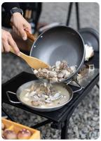 Olla de Picnic portátil de madera maciza de aleación de aluminio para exteriores, sartén para el hogar con mango desmontable - details 12