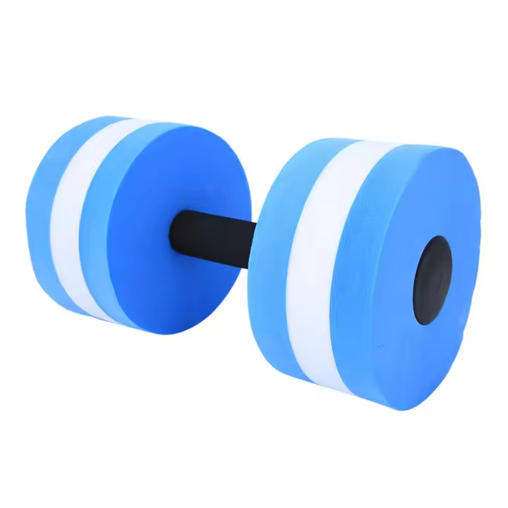 Mancuernas flotantes de agua de espuma redonda respetuosas con el medio ambiente, equipo de Fitness, azul y blanco - 1
