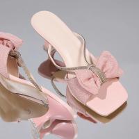 Elegantes Sandalias de Tacón Alto con Correa de Cristal Zapatos de Boda para Mujer - details 7