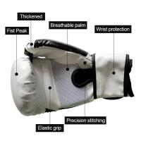 Guantes de boxeo profesionales de Taekwondo, cuero de Pu grueso, una vez moldeado, vejiga interior, transpirables, Sanda Fighting, 1 par - details 7