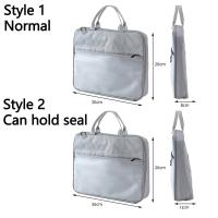 Bolsa de almacenamiento de sellos creativa, regalo perfecto, organizador de documentos Simple con múltiples ranuras, bolso con asa, estuche de almacenamiento de archivos, carpetas a4 - details 0