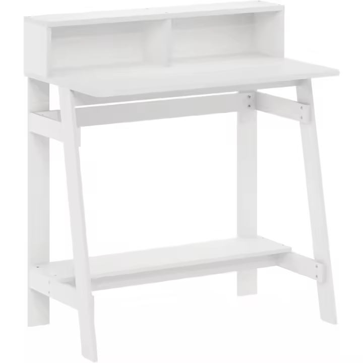 ‎ 45 x 80 x 90 cm Simplista Oficina Informática A Frame, Madera de ingeniería, Blanco - 1