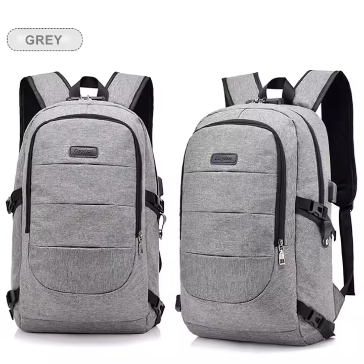 Mochila con contraseña de gran capacidad para hombre, mochila para ordenador de 15,6 pulgadas, se puede conectar a la interfaz USB para cargar - 1