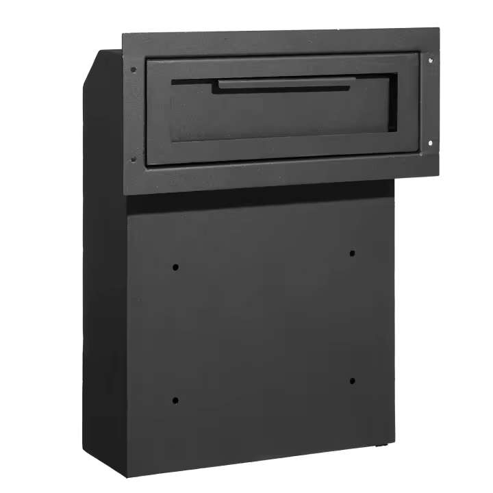 SucceBuy Caja para llaves a través de la puerta, acero resistente, almacenamiento seguro de correo - 1