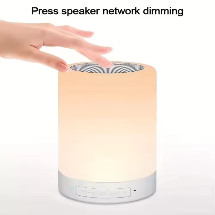 Lámpara de Mesita Inalámbrica Bluetooth Luz Táctil, Dimpleo Nocturno, Atmósfera LED Colorida - 1