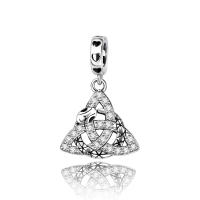 Abalorio de Plata de Ley 925 auténtica, colgante de estrella, Luna y sol brillante, compatible con Pulseras originales, collar DIY para mujer, regalo de joyería - details 13