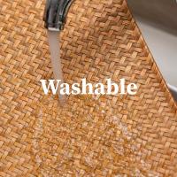Juego de 6 manteles individuales tejidos para cocina, tapete resistente al calor de algas marinas naturales, tapetes para mesa de cocina, decoración de mesa de comedor - details 5