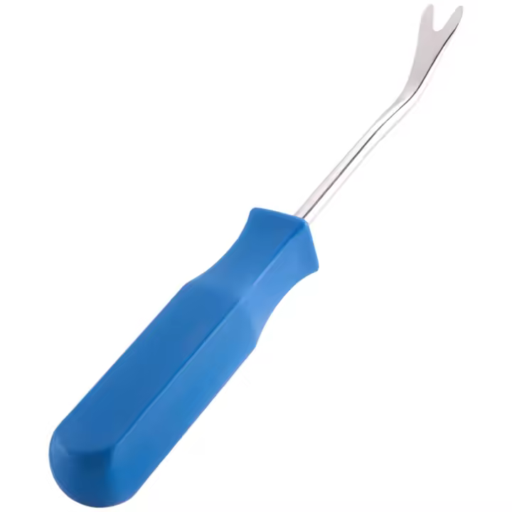 Extractor de clavos para puerta de coche, herramienta de tapicería, Panel de Clip Interior, destornillador, 4 pulgadas, azul - 1