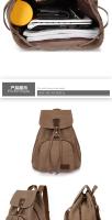 Mochila de lona para mujer, bolso de viaje Vintage de algodón puro, bolso escolar para ordenador portátil con cordón a la moda, bolso de hombro para chicas adolescentes - details 3