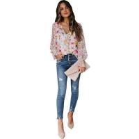 Blusa de gasa con botones Primavera Verano y elegantes blusas florales para mujer, nueva camisa juvenil de manga larga para mujer - details 4