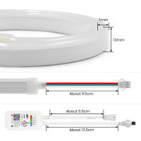 XUNATA Tira de LED Neón RGB 5V Controla Tu Vida Inteligente con la Aplicación Smart Life o Alexa o Google Home Decoración Luminosa para Interiores - details 3