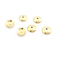 20 piezas 3MM 4MM 6MM 8MM 10MM 12MM 18K Color oro latón cuentas brillantes tapas suministros de joyería de alta calidad accesorios - details 27