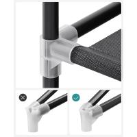 Armario Plegable de Tela 4 Barras, 4 Bolsillos Laterales, Almacenamiento, Negro RYG094B02 - details 4