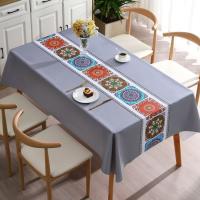 Mantel de Mesa de Cerámica Vintage Azul y Blanco Impermeable para Cocina y Sala de Estar - details 4