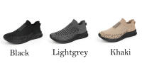 Zapatos para correr para hombre, zapatillas de deporte con calcetines tejidos, zapatos planos sin cordones para primavera y verano, mocasines de talla grande para hombre, zapatos planos deportivos de tenis - details 4