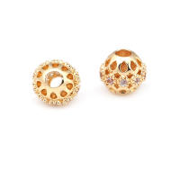 Cuentas de Espaciador de Barril de Brass Dorado de 18K Accesorios de Joyería DIY para Mujeres - details 50