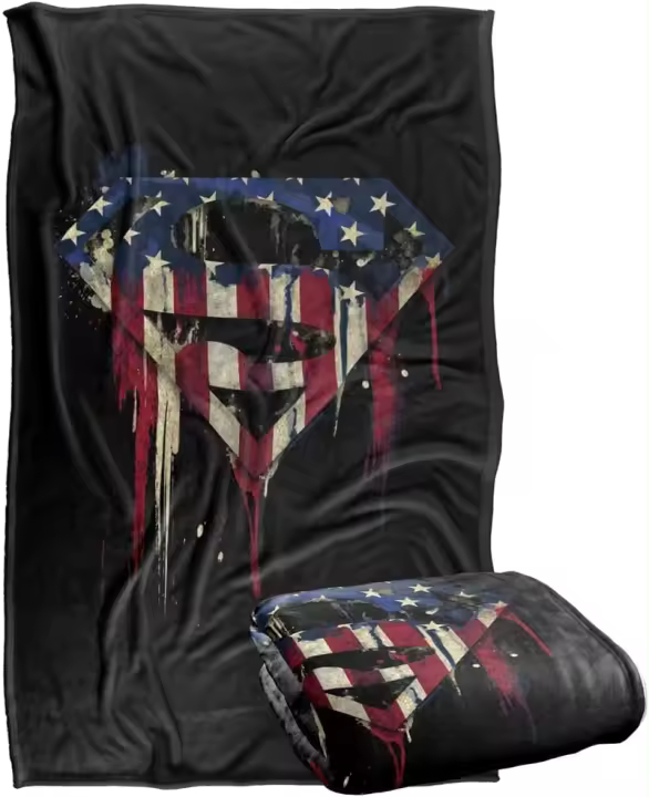 Escudo de purga de Superman, manta de tiro Súper suave, tacto sedoso - 1