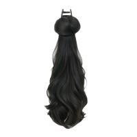 Elegante estilo coreano, coleta larga ondulada y rizada, extensiones de cabello, cola de caballo, peluca sintética con cabeza de bola esponjosa para fiesta - details 7