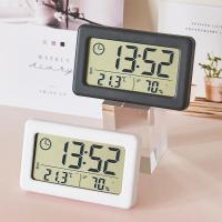 Reloj despertador Digital temperatura de escritorio LCD termómetro Digital higrómetro de escritorio calendario de fecha y hora con pilas - details 0