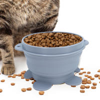 Cuencos plegables con tapa para perro, cuenco portátil con Clip, alimentador emergente para mascotas, perros y gatos - details 1