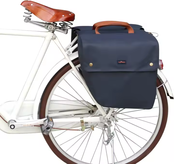 Bolsas dobles para alforjas de bicicleta para estante trasero (lona resistente al agua) - 1