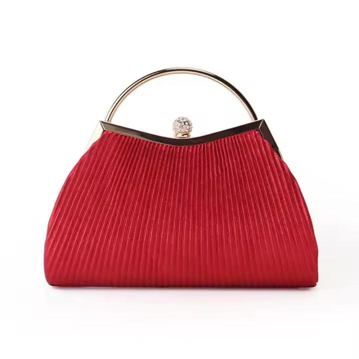 Nueva moda europea y americana retro completa diamante arco cadena pequeña bolsa cuadrada cena bolso de imitación de diamantes bolsa de mensajero - 1