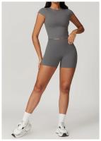 Camiseta deportiva de manga corta para mujer, Top ajustado de secado rápido, ropa informal para correr y Yoga - details 18