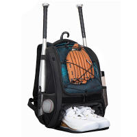 Youth Baseball Bag,Softball Bag with Shoes Compartment,Baseball Backpack with Fence Hook for TBall Bat & Equipment - details 1