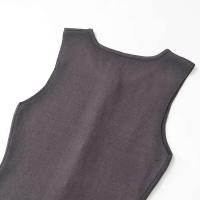 TRAF-Chaleco de punto tipo suéter con botones suaves para mujer, cuello redondo, sin mangas, chaleco de mujer, tops elegantes, moda - details 9